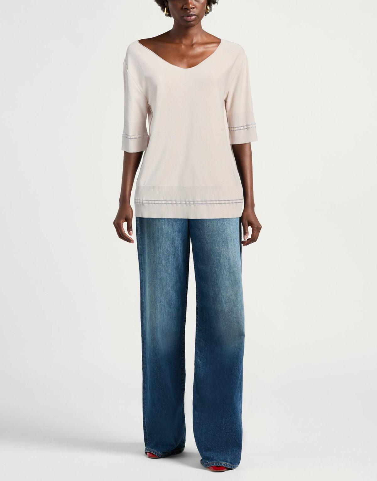 Manila Grace Womens Sweater in Beige