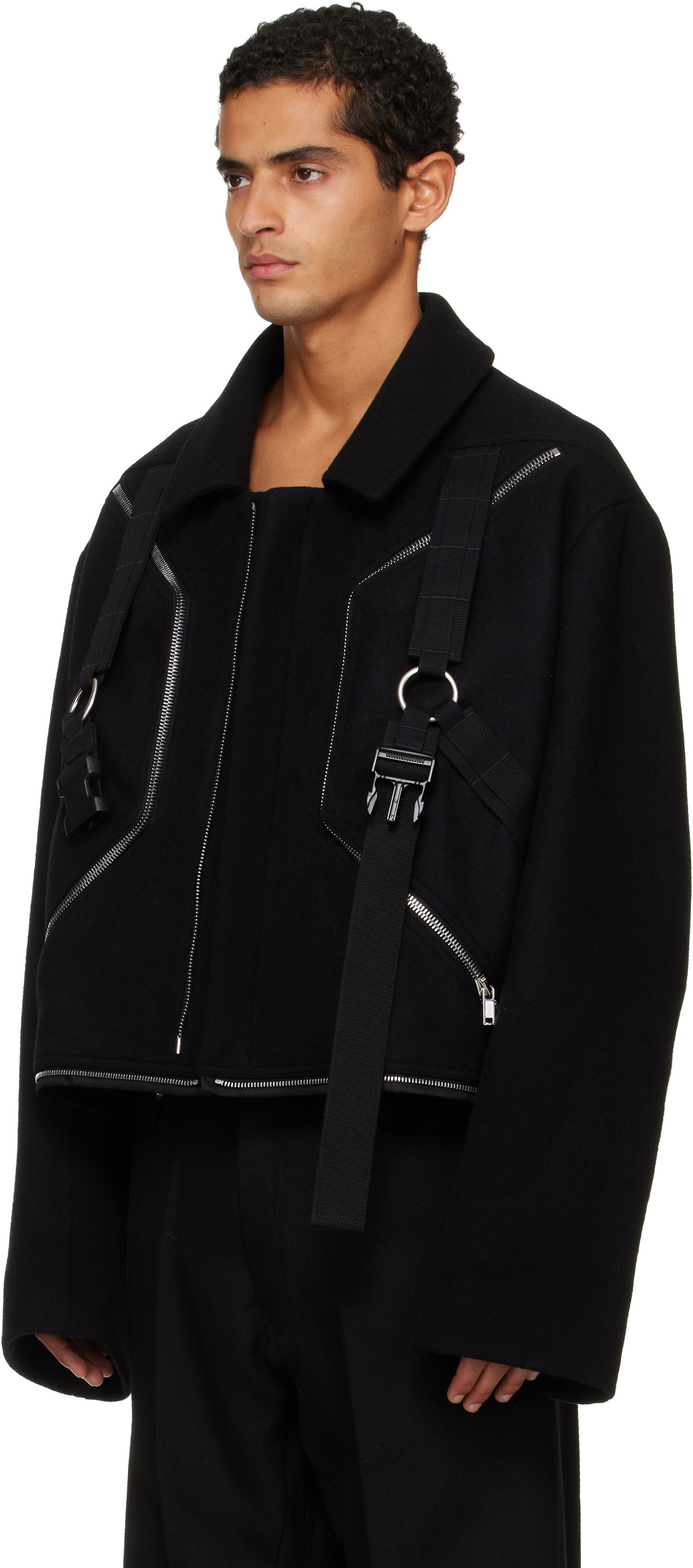 Rick Owens Black Concordians Blixa Jumbo Mac Coat Rick Owens