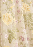 Needle & Thread Florine Floral-embroidered Tulle Midi Dress Cream