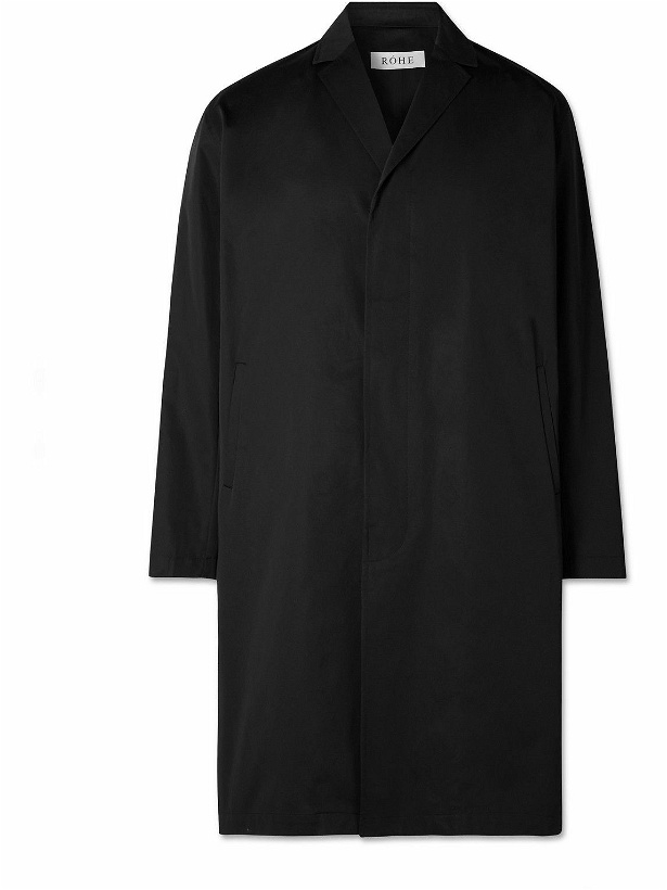 Photo: RÓHE - Cotton-Gabardine Coat - Black