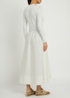 Polo Ralph Lauren Henley Cotton Midi Dress White