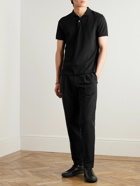 Sunspel - Cotton-Piqué Polo Shirt - Black