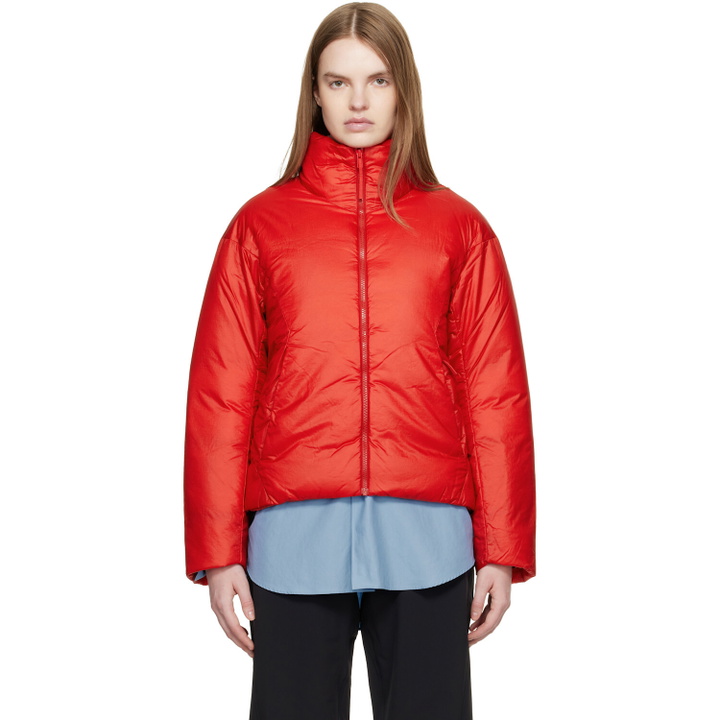 Photo: Veilance Red Conduit Down Jacket