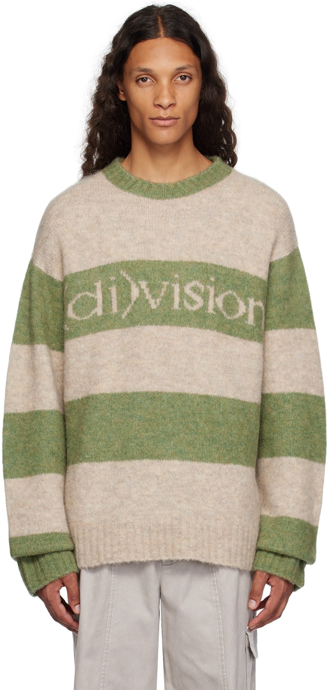 Photo: (di)vision Off-White & Green Striped Sweater