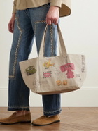 Small Talk - Utility Printed Herringbone Canvas Shoulder Bag