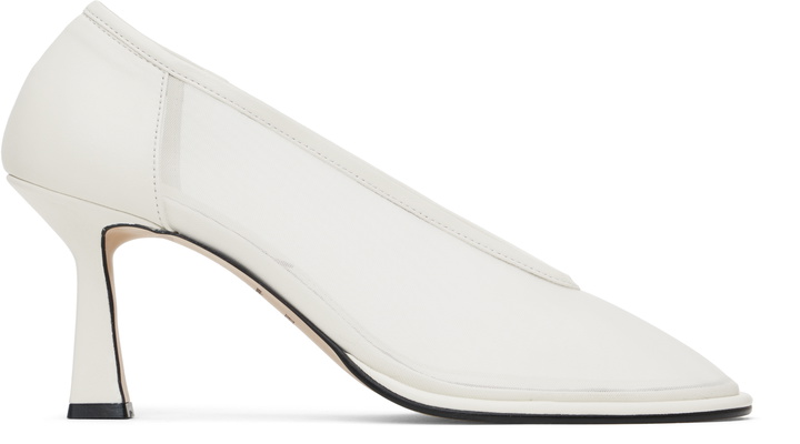 Photo: RECTO Off-White Poppy Rounded Toe Heels