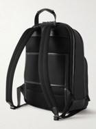 Serapian - City Leather-Trimmed Stepan Coated-Canvas Backpack