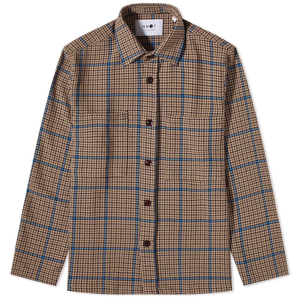 NN07 Men's Frode Check Overshirt in Camel NN07