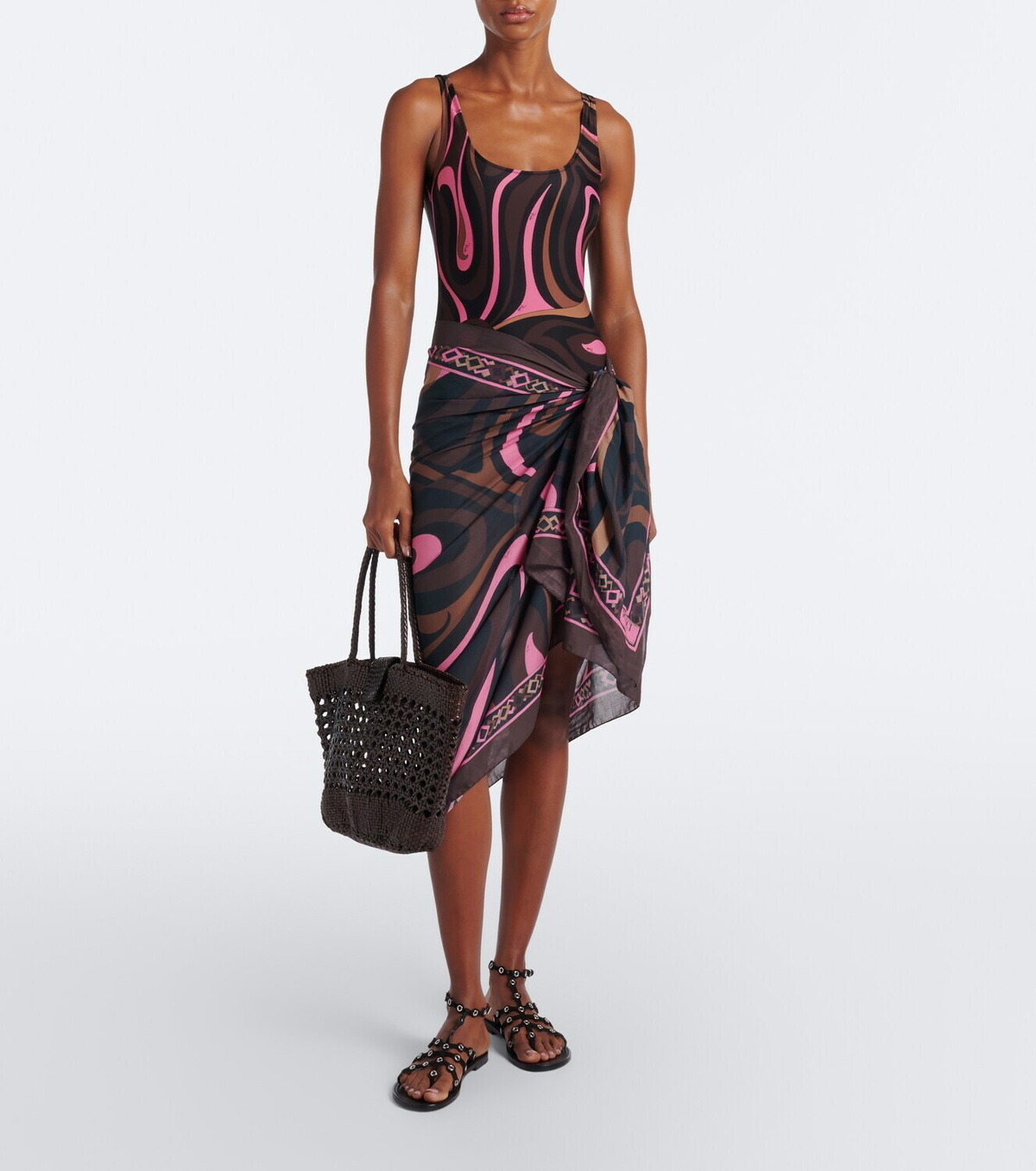 Pucci Marmo cotton beach cover-up