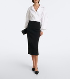 Carolina Herrera Cotton-blend poplin shirt