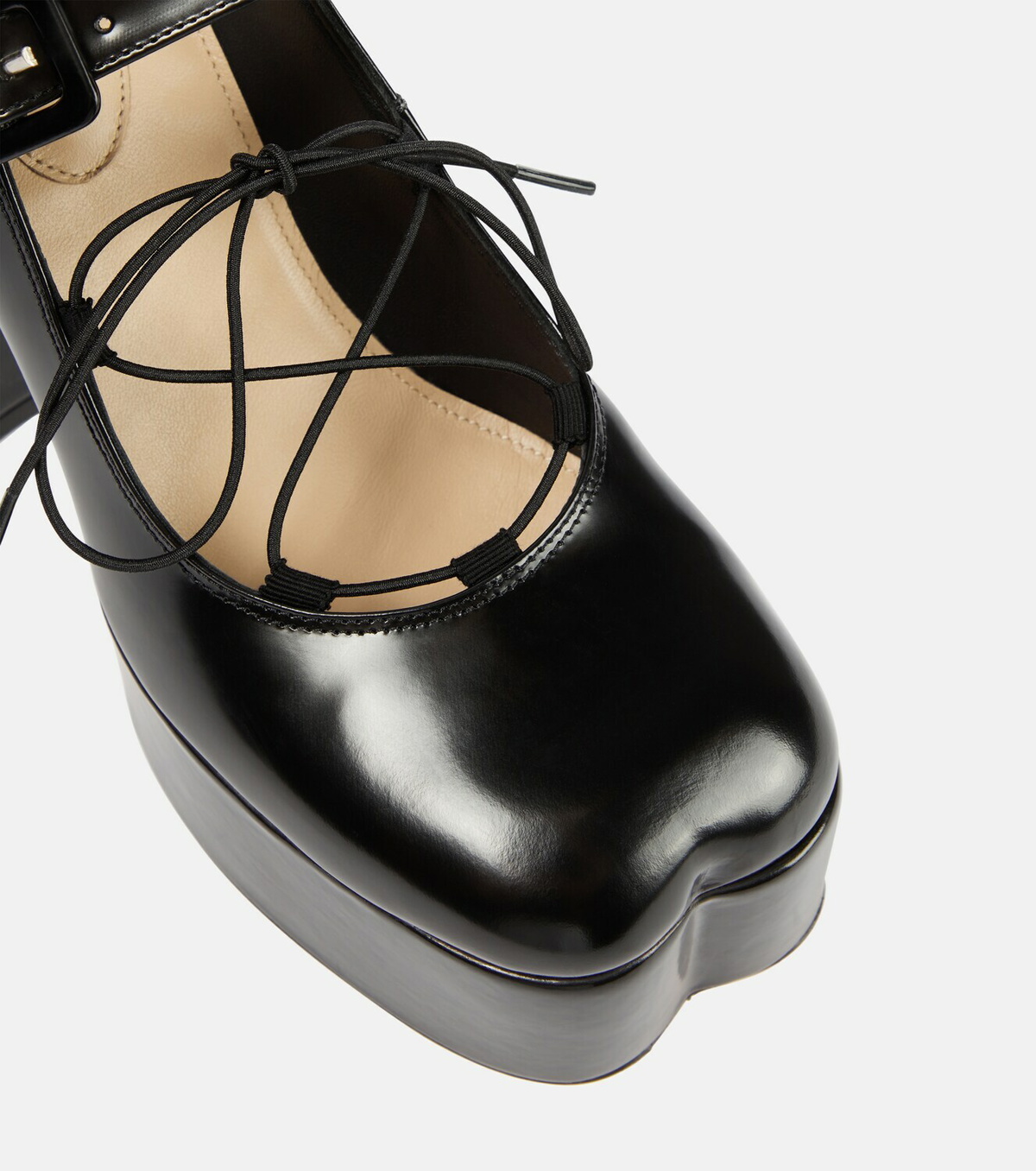 Simone Rocha Leather ballerina platform pumps Simone Rocha