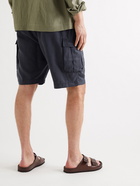 OFFICINE GÉNÉRALE - Jay Garment-Dyed Lyocell Drawstring Shorts - Blue