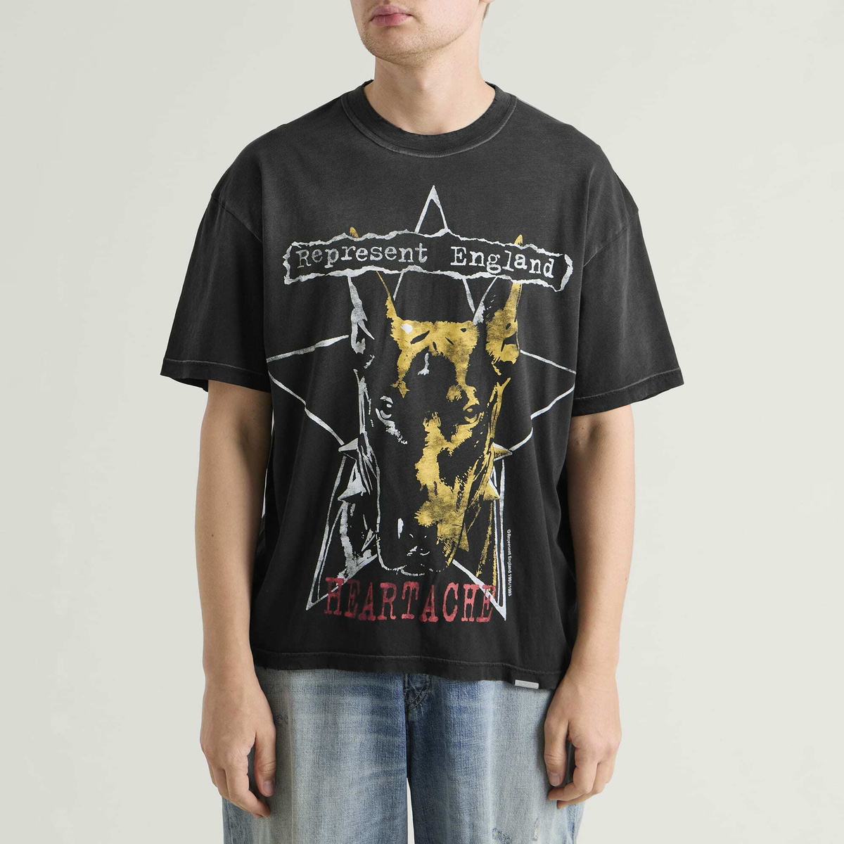 Represent Men's Jawbreaker T-Shirt in Washed Black