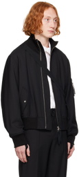 Helmut Lang Black Seatbelt Bomber Jacket