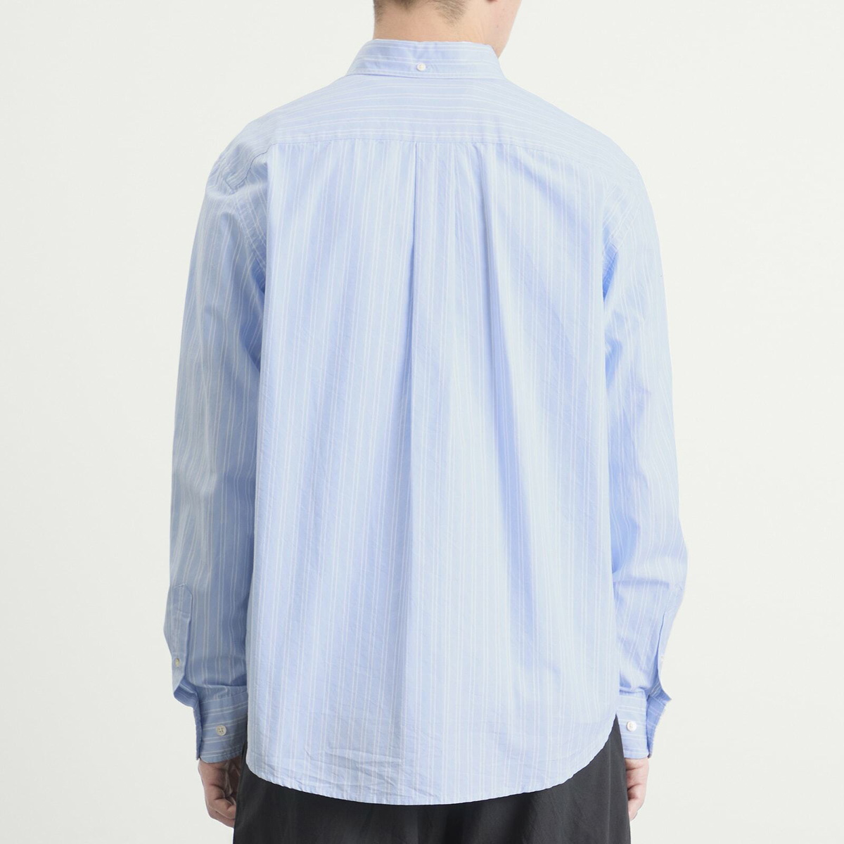 Foret Men's Flag Oxford Shirt in Light Blue Stripe