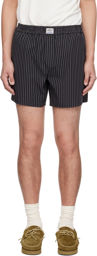 Photo: Commission Black Stripe Boxer Shorts