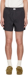 Commission Black Stripe Boxer Shorts
