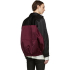 Enfants Riches Deprimes Burgundy and Black Baggy Fit Track Jacket