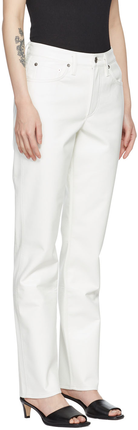 AGOLDE White Lyle Recycled Leather Pants AGOLDE