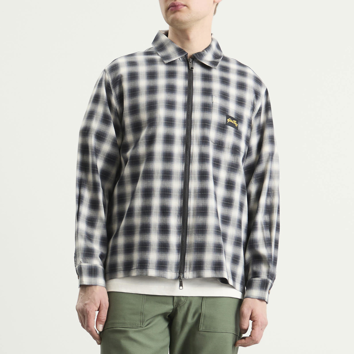 Stan Ray Men's Zip Shirt in Black Check