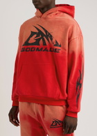 God Made Heritage Logo-print Hooded Cotton Sweatshirt Red