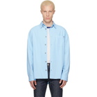 A.P.C. Blue Mateo Logo Shirt