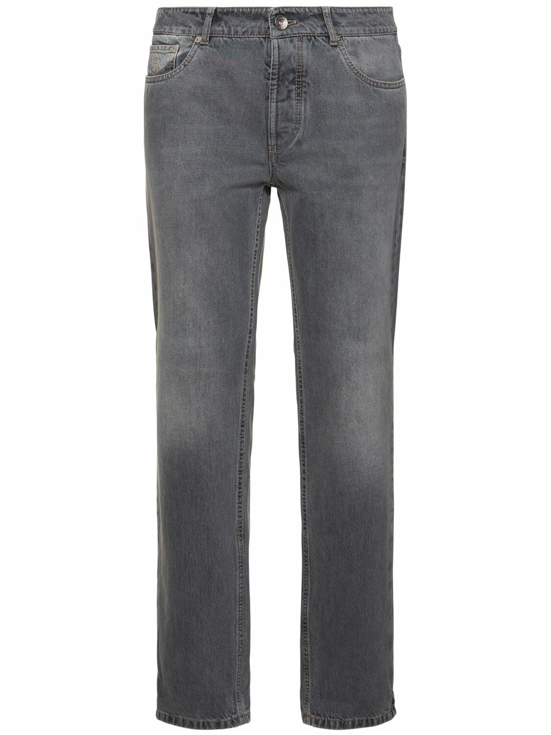 BRUNELLO CUCINELLI 5 Pocket Cotton Denim Jeans Brunello