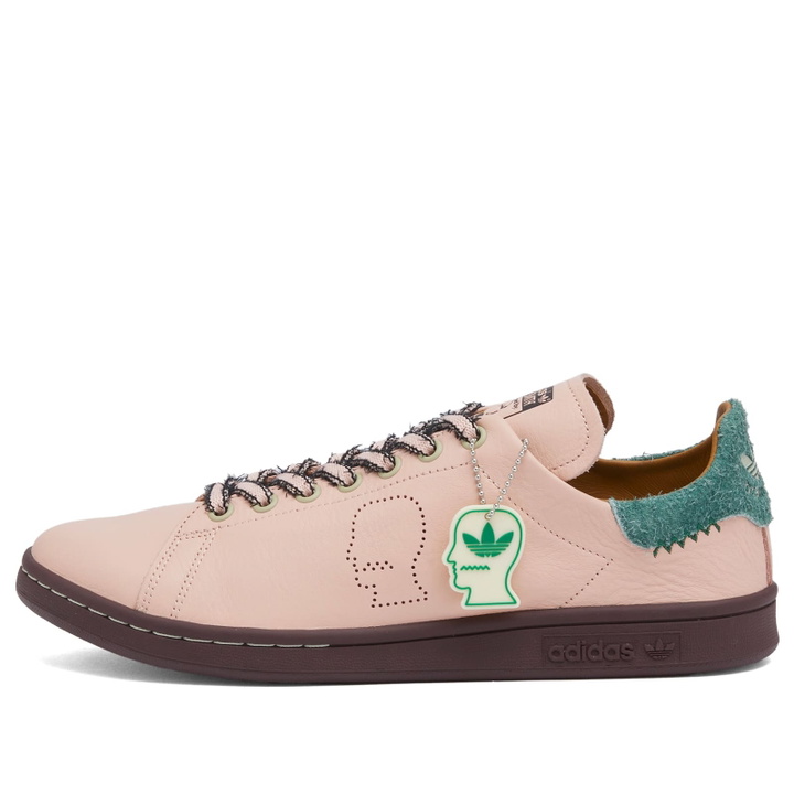 Photo: Adidas x Brain Dead Stan Smith Sneaker in Vapour Pink/Mineral Green/Mesa