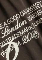 Picante Gallery Logo Cotton T-shirt Brown