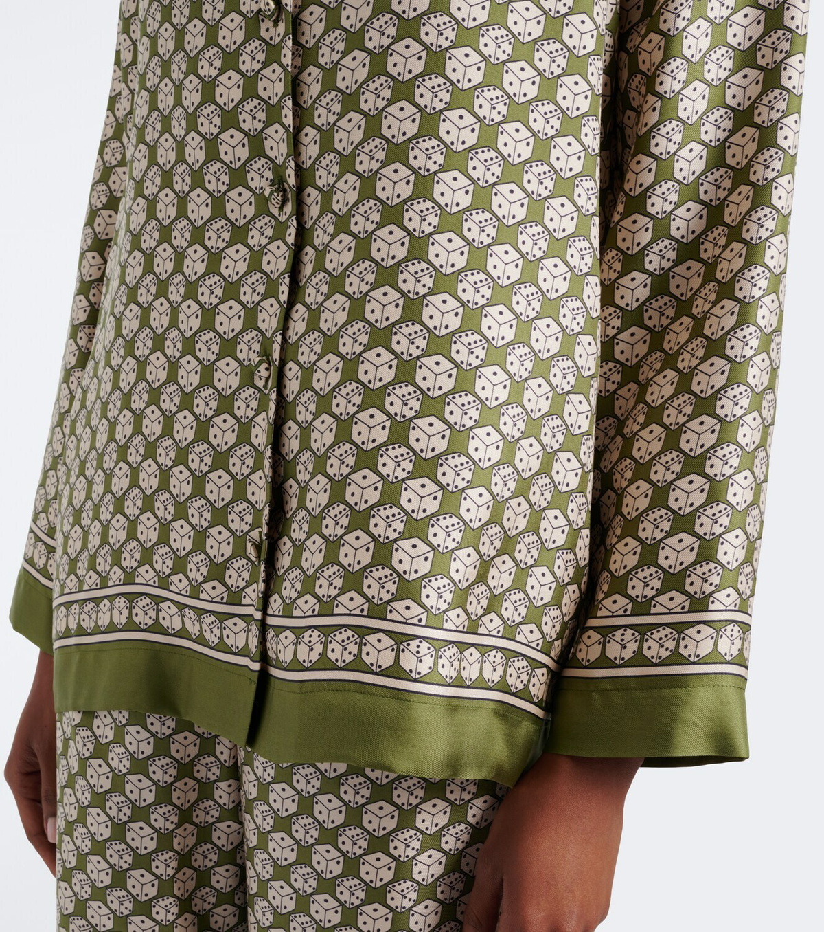 'S Max Mara Printed silk twill shirt