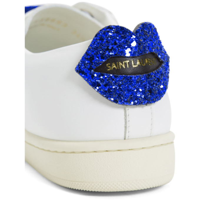 Saint laurent glitter hot sale lips sneakers