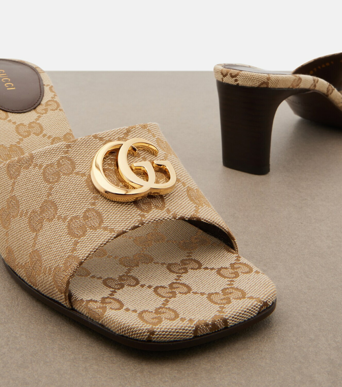 Gucci Marmont Double G GG canvas mules