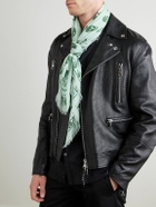 McQueen - Fringed Printed Modal and Silk-Blend Scarf