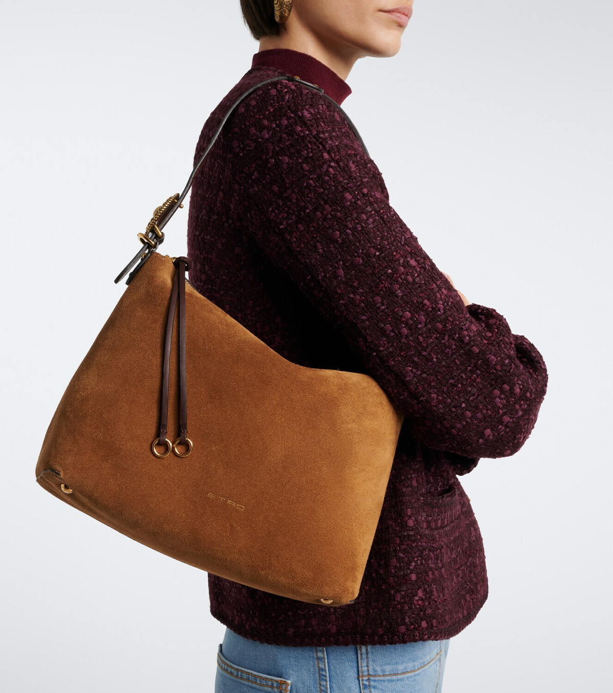 Etro Medium suede shoulder bag