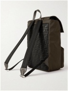 Fendi - Leather-Trimmed Shell Backpack