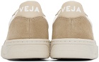 VEJA White & Tan V-10 Sneakers