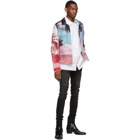 Balmain Multicolor Denim Palm Tree Jacket