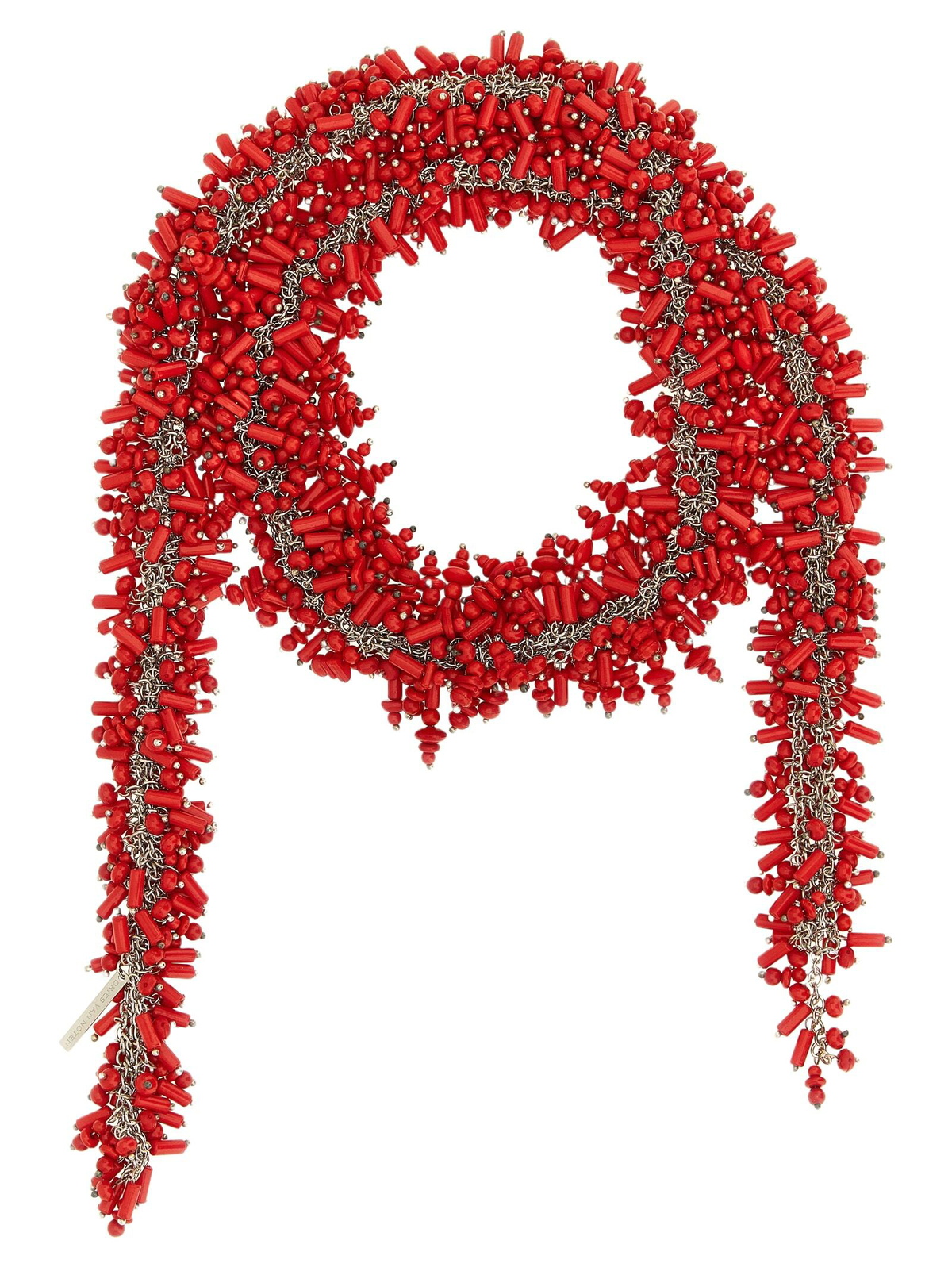 Dries Van Noten Silver Crystal Chunky Necklace Dries Van Noten