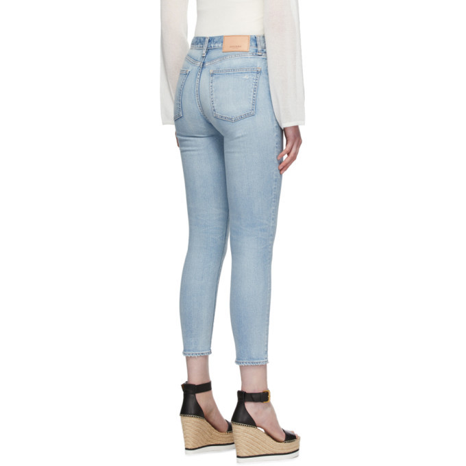 Moussy Vintage Blue Hillrose High-Waisted Skinny Jeans