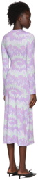 Rokh Purple Polyester Mid-Length Dress