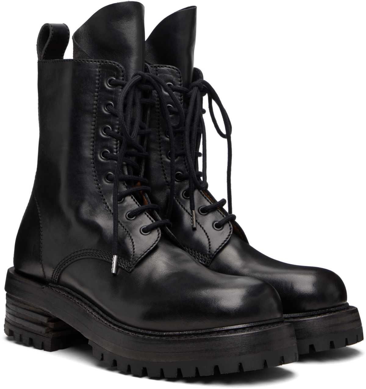 A DICIANNOVEVENTITRE Black Horse Zac Low Ankle Boots