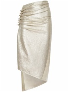 RABANNE Asymmetric Stretch Jersey Lurex Skirt