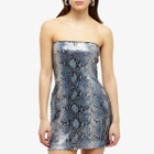 16Arlington Women's Althenea Lycra Python Print Mini Dress in Blue