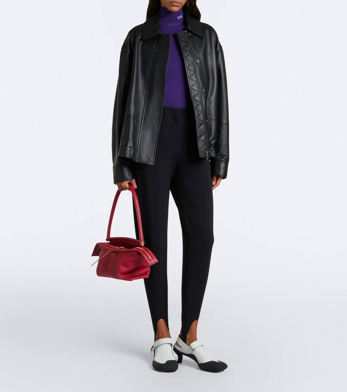 Loewe Oversized leather jacket