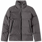 Norse Projects Men's Stand Collar Short Down Jacket in Battleship Grey
