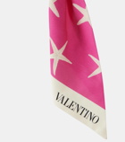 Valentino Printed cotton and silk headscarf