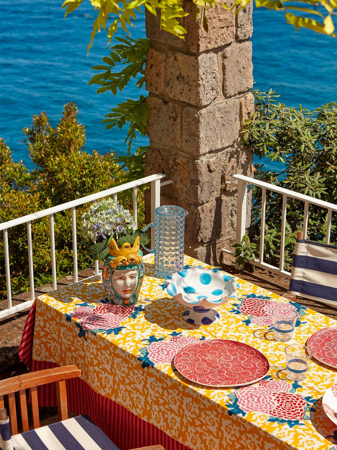 LISA CORTI Arabesque Corolla Rectangular Tablecloth