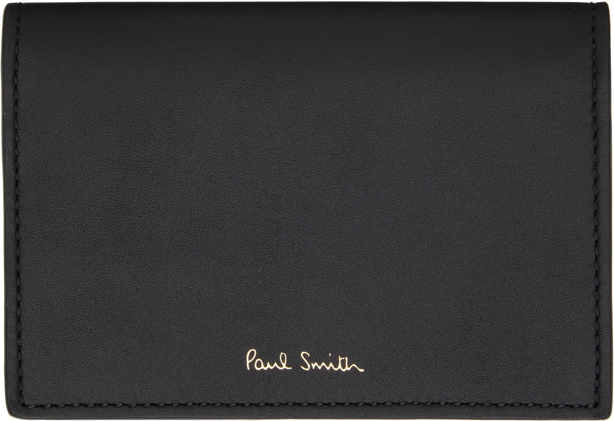 Paul Smith Black Fold Over Credit Card Holder