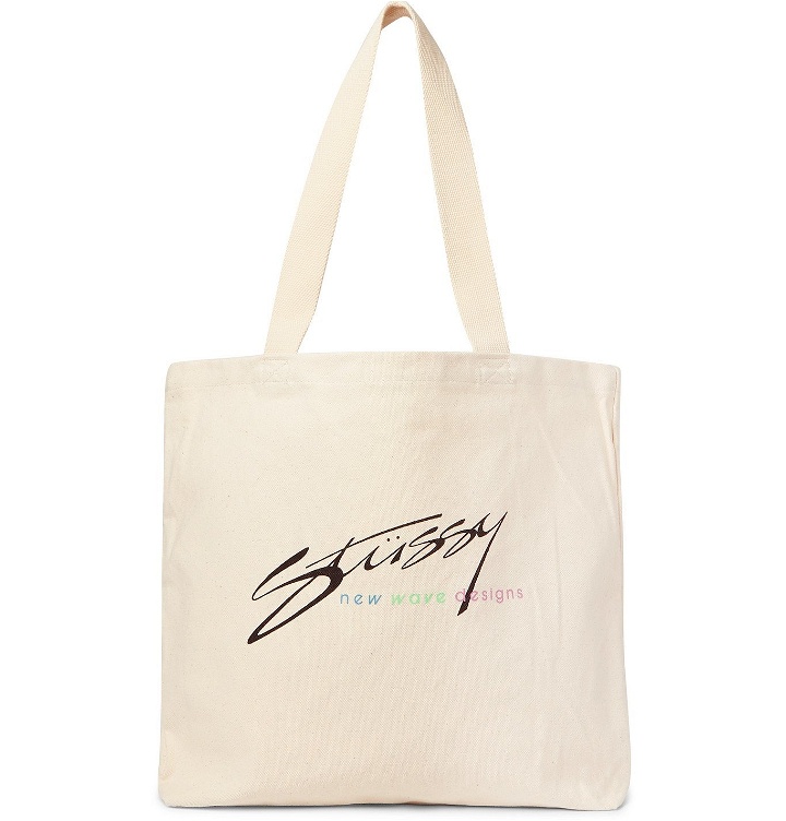 Photo: Stüssy - Logo-Print Cotton-Canvas Tote Bag - Neutrals