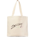 Stüssy - Logo-Print Cotton-Canvas Tote Bag - Neutrals